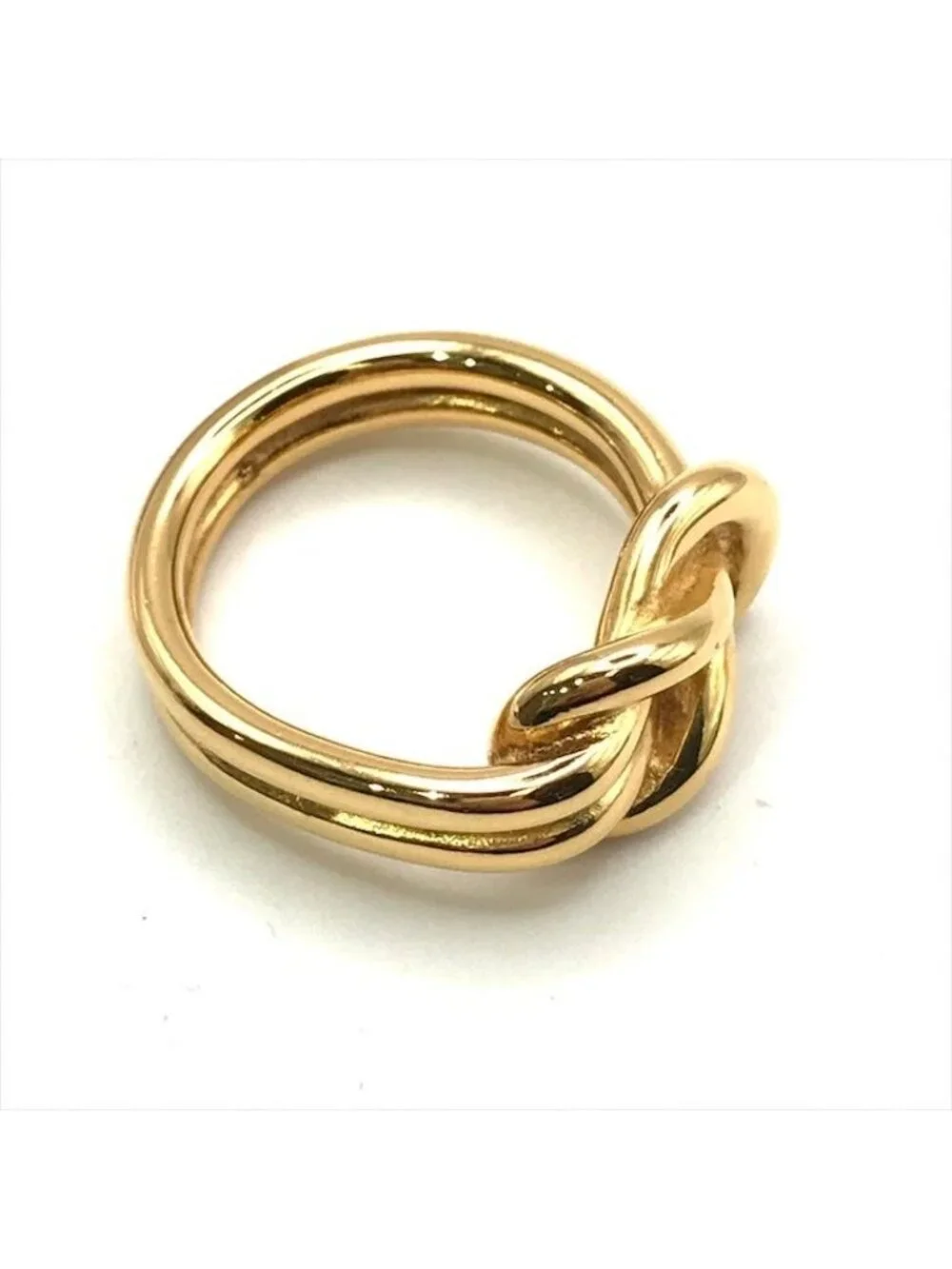 Hermes Atame Scarf Ring Gold Metal Closure - Picture 8 of 9